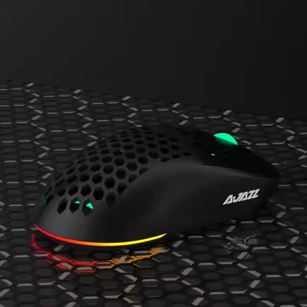 FIRSTBLOOD ONLY GAME. AJ380 69g Lightweight Gaming Mouse with Honeycomb Shell...